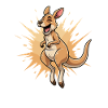 Kangaroo Laugh Leap