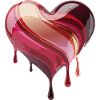 Flowing Heart Pink Red