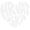 Hrvatska, Croatia Heart Logo Lettering