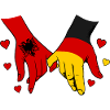Albania Germany Flag Holding Hands