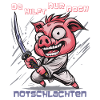 Schwein Krieger mit Katana