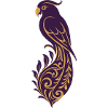 Majestic Bird Filigree Purple