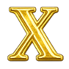 Gold X Emblem