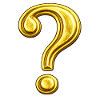 Golden Question Mark Design