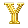 Golden Y Ornament
