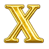 Gold X emblem