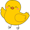 Cheerful Yellow Chick Cartoon
