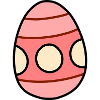 Pastel Striped Easter Egg