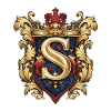 S Letter Name Crown