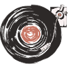Disques vinyles rétro
