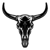 Longhorn head skull