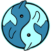 Dolphins YinYang Circle Design