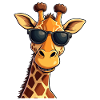 Cool Giraffe with Sunglasses Summer