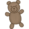 Cuddly Bear Brown Illustration