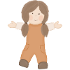 La poupée joyeux en dongarees