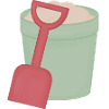 Sandpit Shovel Motif