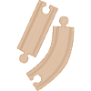 Wooden Curves Puzzle Pattern Rails
