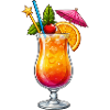Tropical cocktail flair