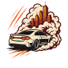 Drift Sports Car Urban Skyline