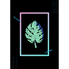 Monstera Neon Frame