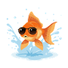 Golden Fish Summer Glasses