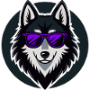 Husky glam purple glasses