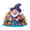 Magicien dans l’aquarium
