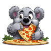 Pizza-Liebe Koala