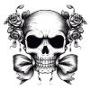 Skull Roses Contrast Design
