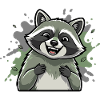Laughing Raccoon Cartoon