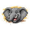 Laughing Elephant Cartoon