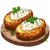 Jacket potatoes with quark
