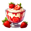 Dessert with strawberries