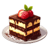Chocolate cake with raspberry