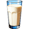 A glass of milk