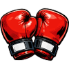 Rote Cartoon Boxhandschuhe