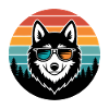 Retro Husky Sun Glasses