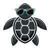 Solar turtle with glasses