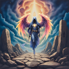 Winged warrior angel of light