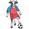 Calciatore di mucca Sport di calcio