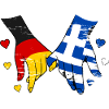 Germany Greece Flag Holding Hands