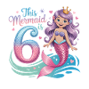 Mermaid 6th Birthday 6 Years