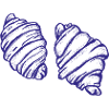 Duo Croissant in Indigo