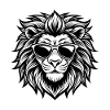 Lion with sunglasses