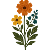 Autumnal Blossoms Orange Yellow