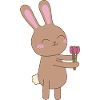Bunny with Tulip