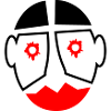 Halloween Carnival Clown Mask Motif
