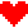 Pixel Red Heart Pixel Art