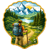 Jakobsweg Patch mit Jakobsmuschel 