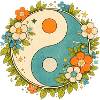 Floral Yin Yang Circle